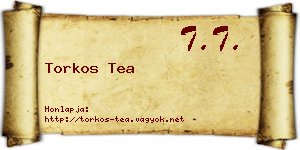Torkos Tea névjegykártya